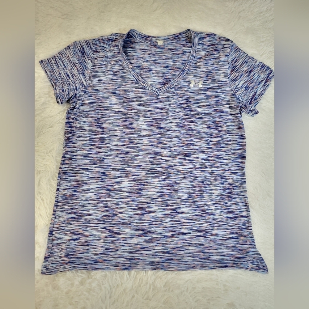 Under Armour Blue and Purple Short Sleeve Tee